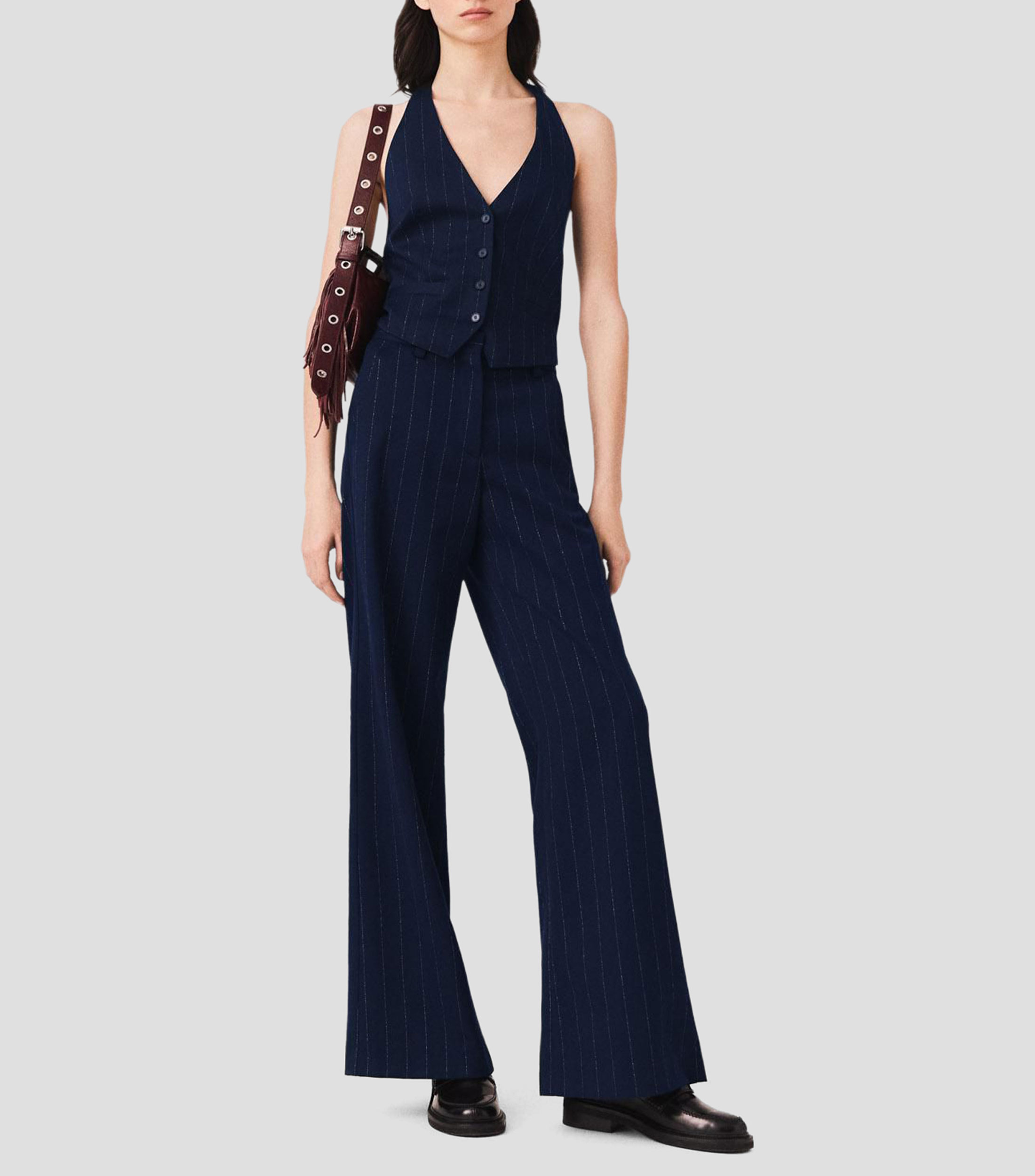 Chaleco halter con rayas diplomáticas Mujer